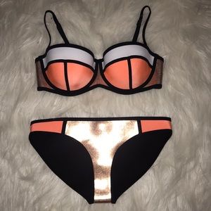 Authentic Triangl Bikini. Rose gold/Orange